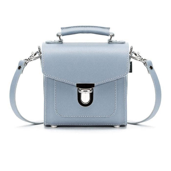 Handmade Leather Sugarcube Plus Handbag - Lilac Grey - Zatchels