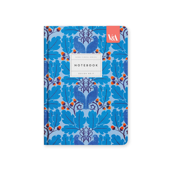 Notatbok - Neon Floral Blue Birds - Ohh Deer