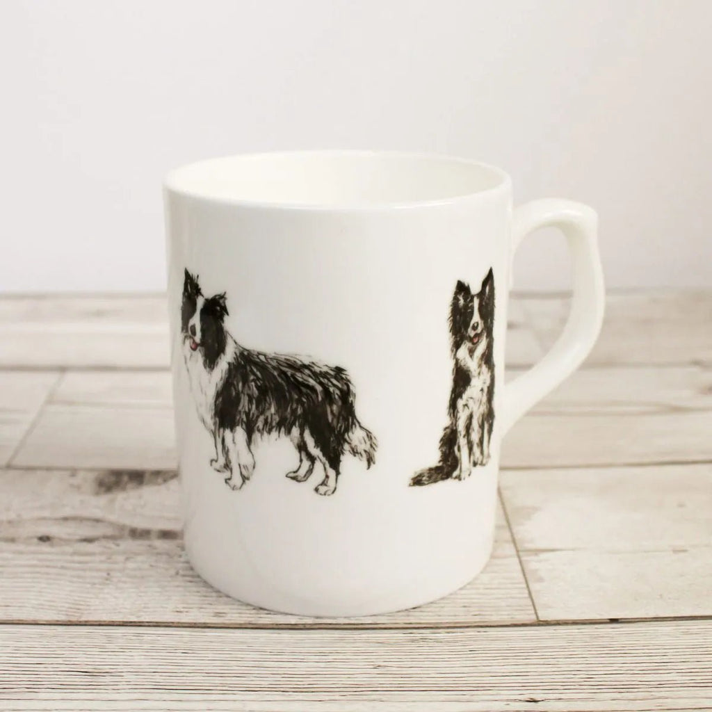 Border Collie Dog Bone China Mug - Gemma Keith - glott.no