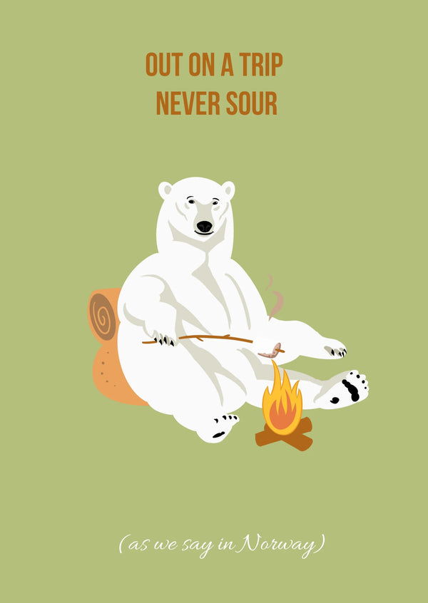Kort "Never sour" - Lines of Norway