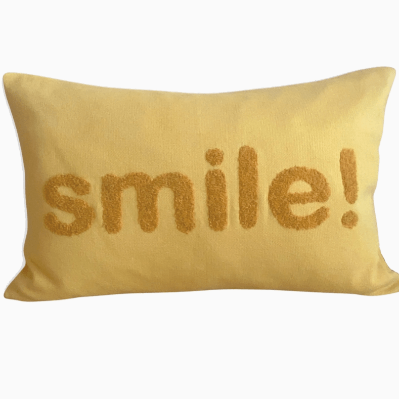 Smile pute - Gul - Funky Doris - glott.no