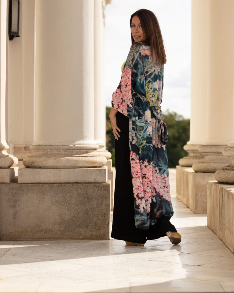 Black Lace Long Robe - From My Mothers Garden - glott.no