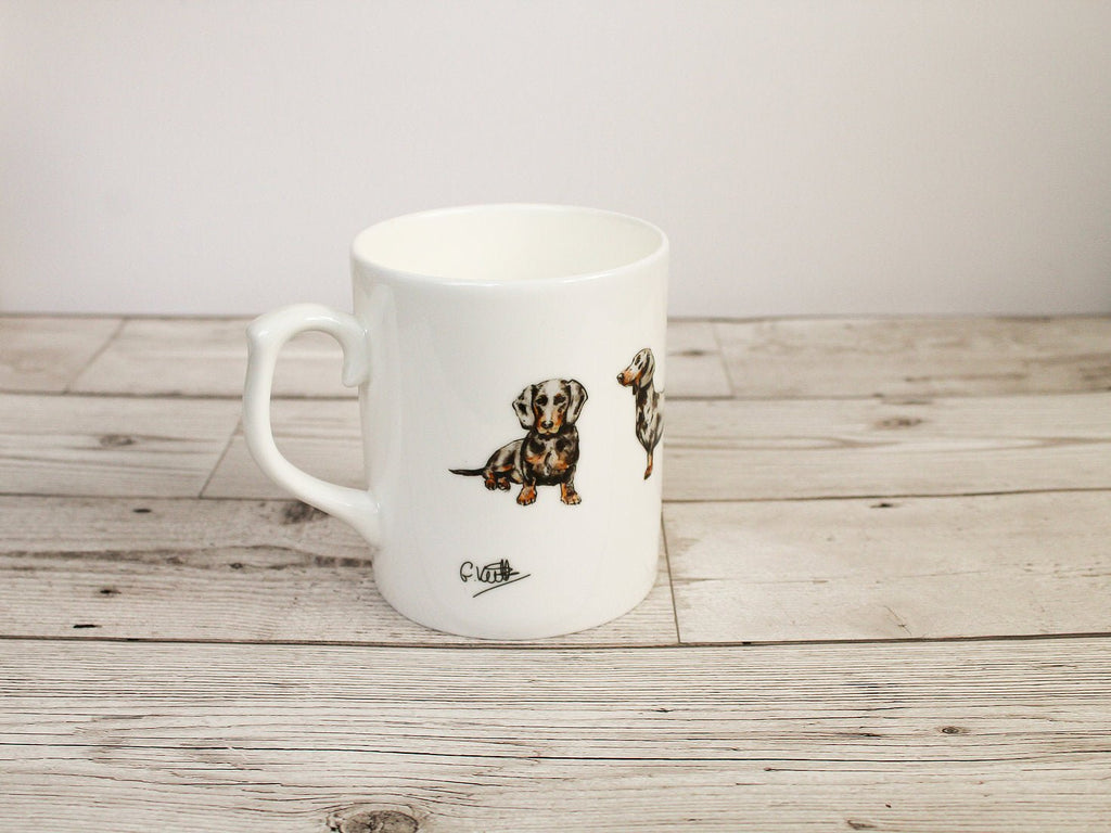 Dachshund Bone China Mug - Gemma Keith - glott.no