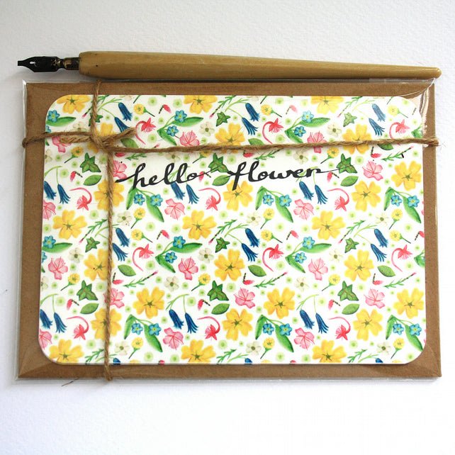 Hello Flower Notelets - Victoria Snape - glott.no
