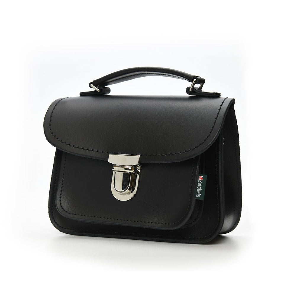 LUNA HANDMADE LEATHER BAG BLACK - Zatchels - glott.no