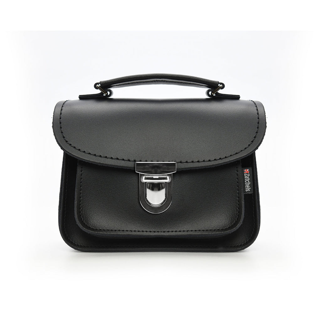 LUNA HANDMADE LEATHER BAG BLACK - Zatchels - glott.no