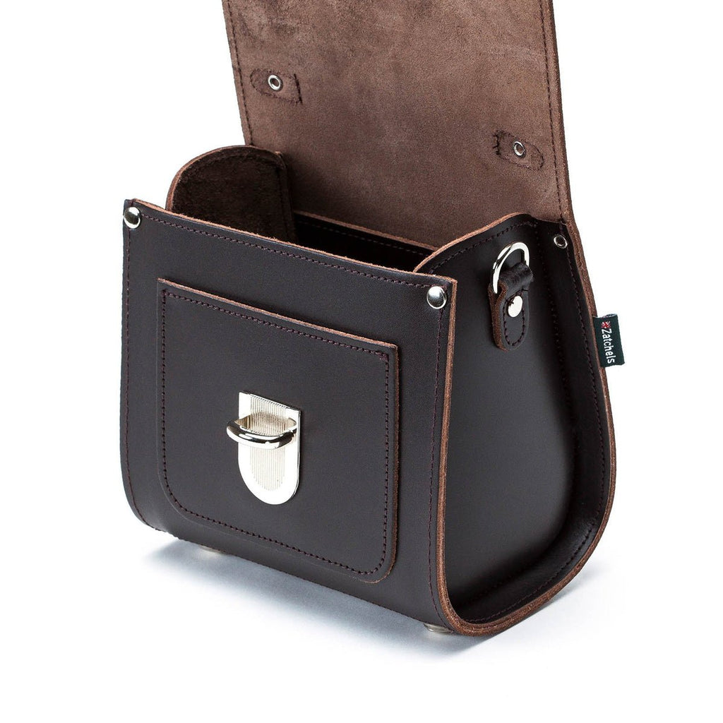 SUGARCUBE HANDBAG DARK BROWN SMALL - Zatchels - glott.no