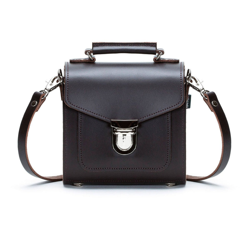 SUGARCUBE HANDBAG DARK BROWN SMALL - Zatchels - glott.no
