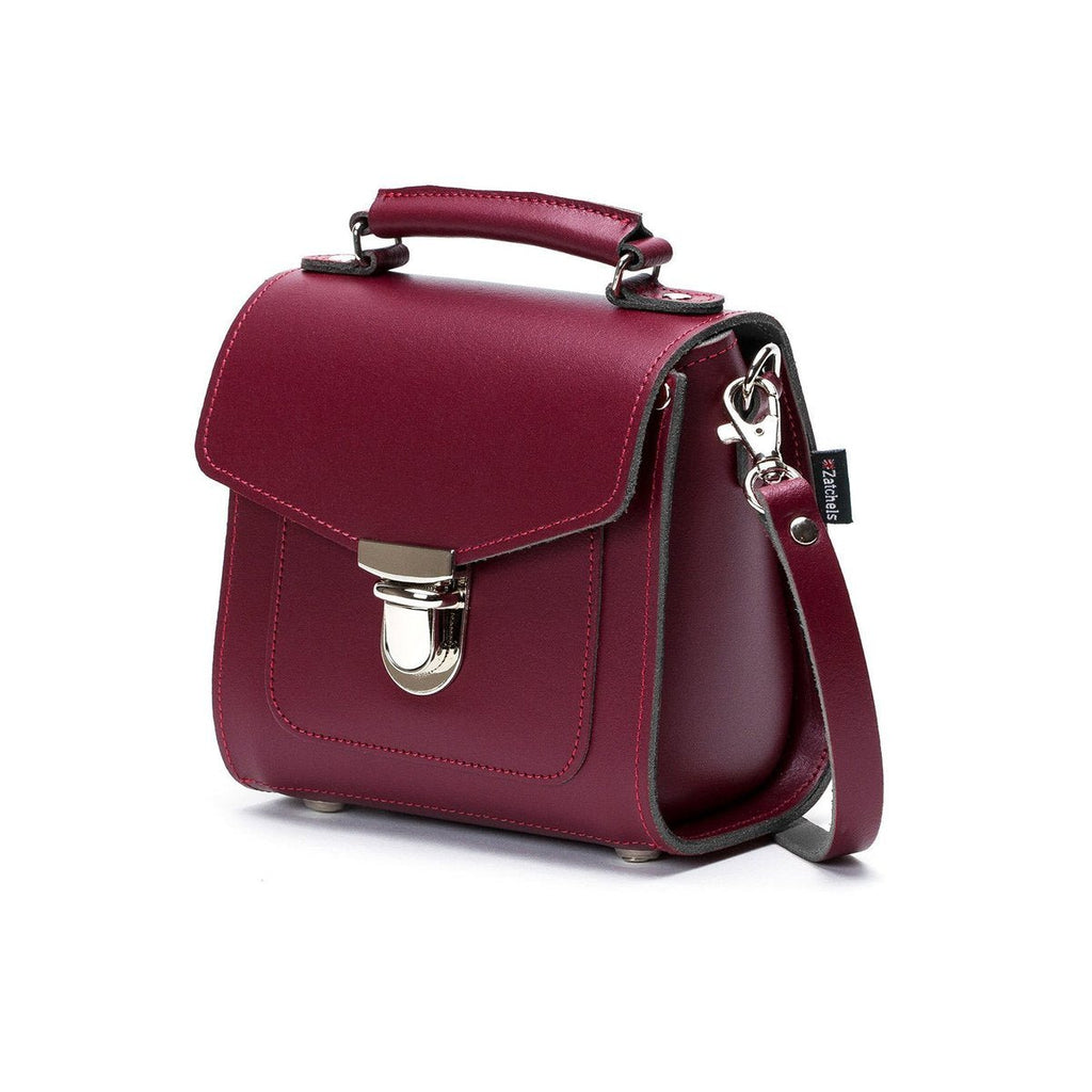 SUGARCUBE HANDBAG OXBLOOD RED SMALL - Zatchels - glott.no