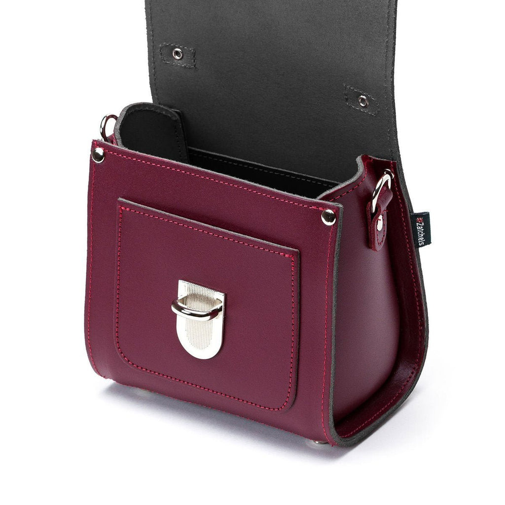 SUGARCUBE HANDBAG OXBLOOD RED SMALL - Zatchels - glott.no