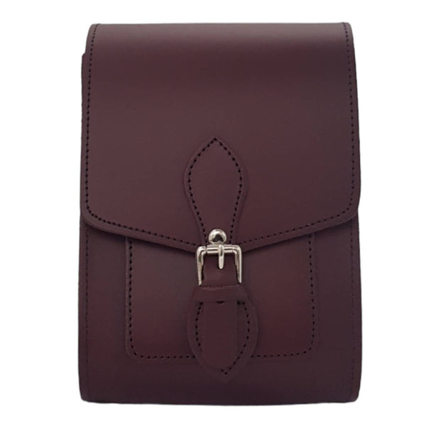 Handmade Leather Festival Phone Bag - Marsala Red - Zatchels