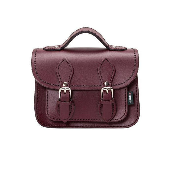 Handmade Leather Micro Satchel - Marsala Red - Zatchels