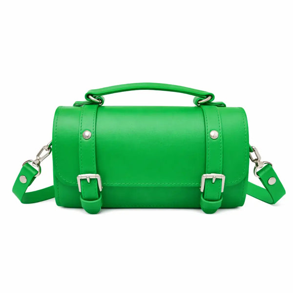 Handmade Leather Bowler Bag - Classic Green - Zatchels