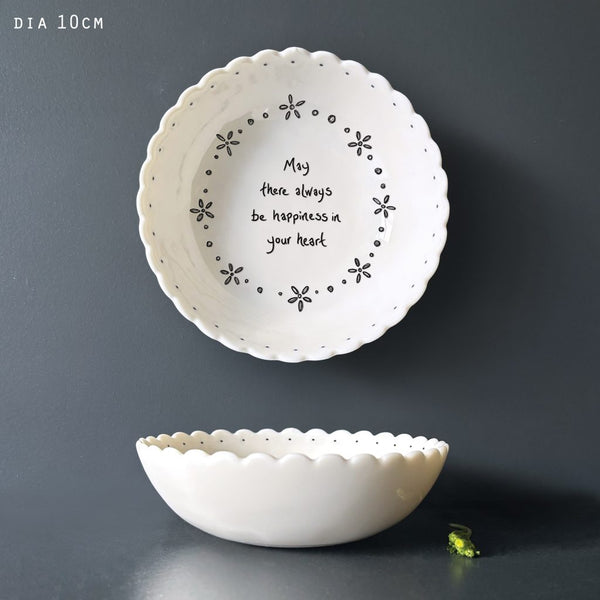 Scallop bowl - Always happiness in your heart - East Of India
