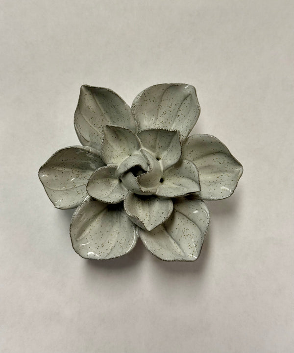 Ceramic Small Flower Light Grey - Chive