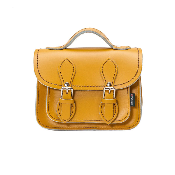 Handmade Leather Micro Zatchel Yellow Ochre - Zatchels