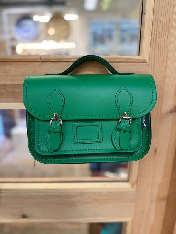 LEATHER MIDI SATCHEL CLASSIC GREEN - Zatchels