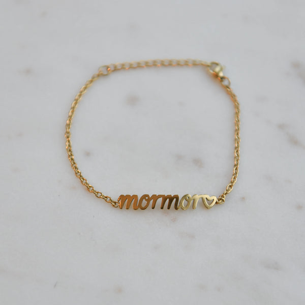 Armbånd - Mormor -  Hjerte - Eline Bang