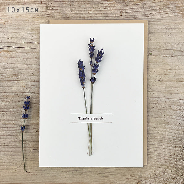 Tørket blomst kort - Thanks a bunch- East Of India