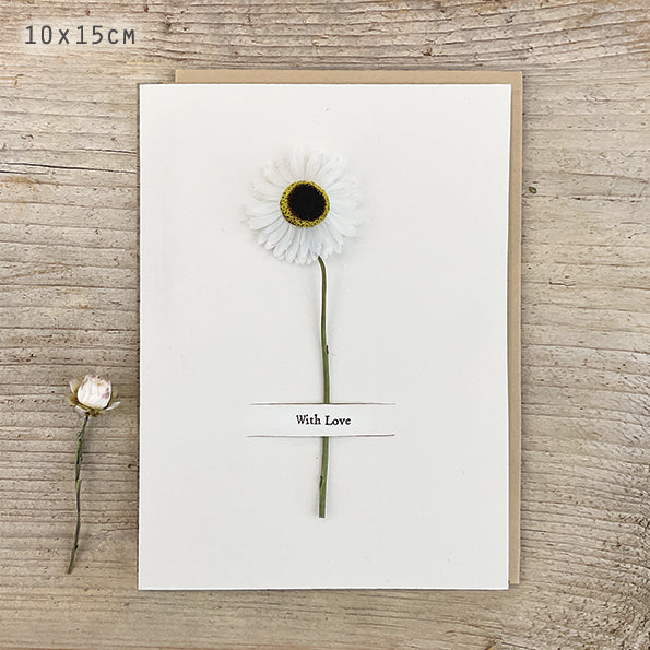 Tørket blomst kort - With Love- East Of India