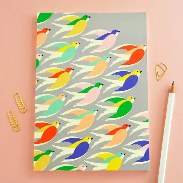 'Birds Inflight' A5 Notebook - Elvira Designs - glott.no