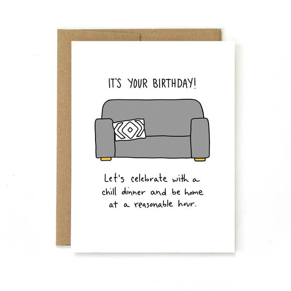 Birthday - Reasonable Hour Card - Unblushing - glott.no