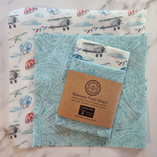 Bivoks ark - Vintage Skies - Queen Bee Wraps - glott.no