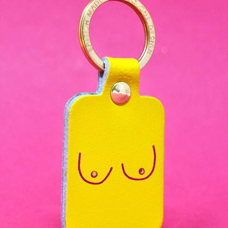 Boob leather key Bright Yellow - Ark Colour Design - glott.no