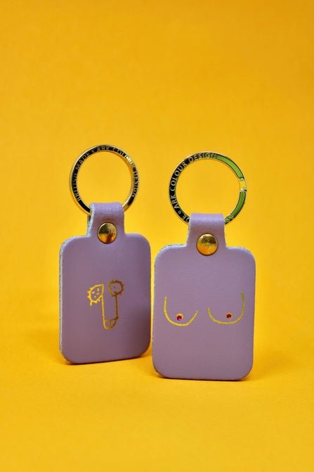 Boob leather key Lilac - Ark Colour Design - glott.no