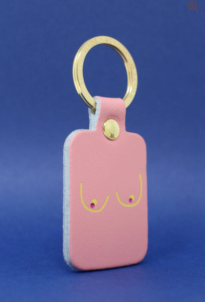 Boob leather key Pale Pink - Ark Colour Design - glott.no