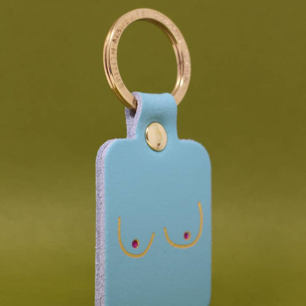 Boob leather key Turquoise - Ark Colour Design - glott.no