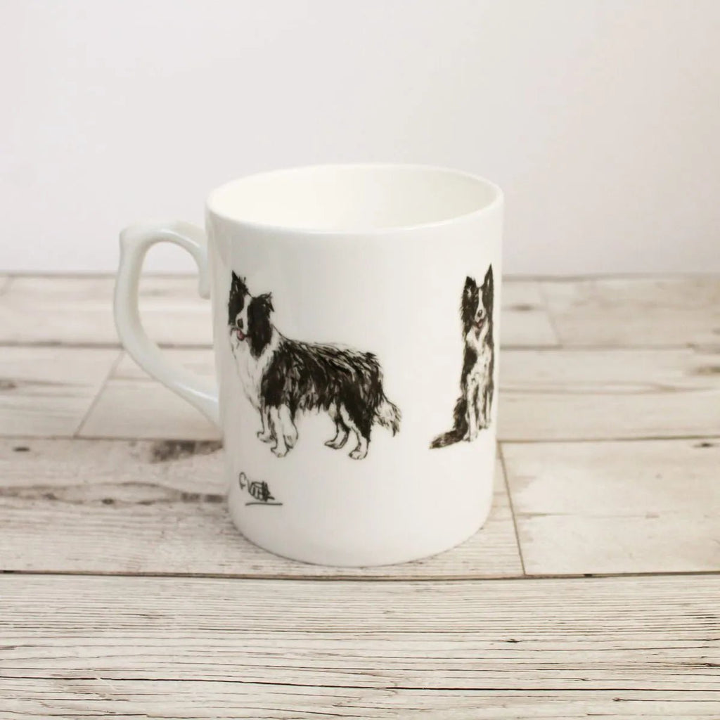Border Collie Dog Bone China Mug - Gemma Keith - glott.no