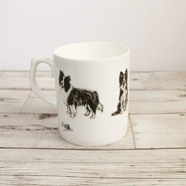 Border Collie Dog Bone China Mug - Gemma Keith - glott.no