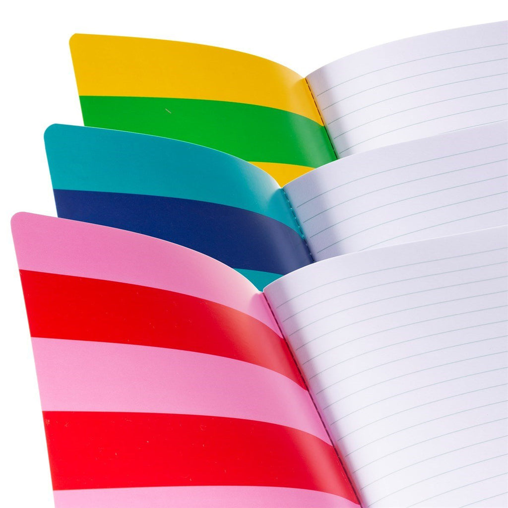 Bright Ideas stripete A5 Notatbok - Sass & Belle - glott.no
