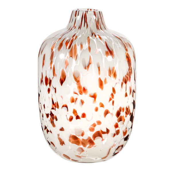 Brown Speckled Glass Vase - Sass & Belle - glott.no