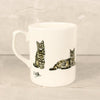 Brown Tabby Cat Bone China Mug - Gemma Keith - glott.no