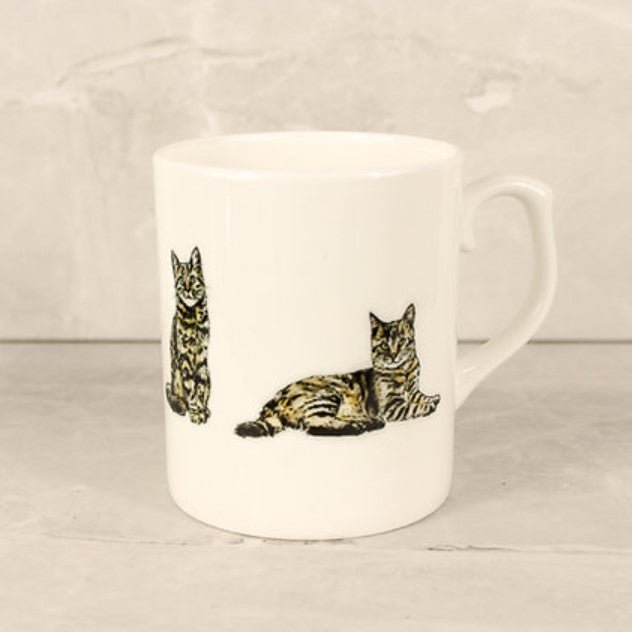 Brown Tabby Cat Bone China Mug - Gemma Keith - glott.no