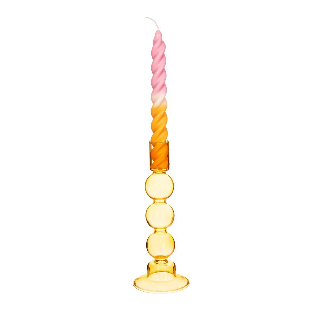 Bubble Candle Holder Yellow - Sass & Belle - glott.no