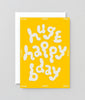 Bursdagskort 'Huge Happy Bday' - Wrap - glott.no
