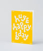 Bursdagskort 'Huge Happy Bday' - Wrap - glott.no
