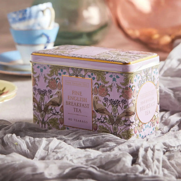 Classic Tea Tin - Song Thrush - Pink - New English Teas