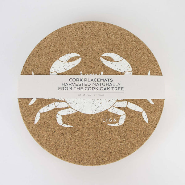 Cork Placemat Set | Crab - Liga - glott.no