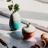 Dip glazed ombre turkis vase - Sass & Belle - glott.no