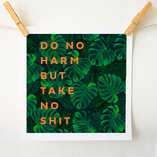 DO NO HARM TAKE NO SH*T BY PEARL & CLOVER Print - Art Wow - glott.no