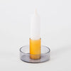 Duo Tone Glass Candle Holder - Block Design - glott.no