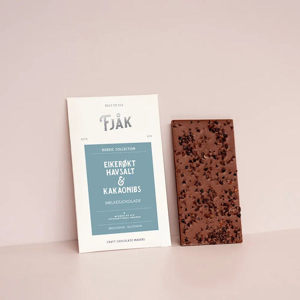 Eikerøkt Havsalt & kakaonibs - Sjokolade - Fjåk - glott.no