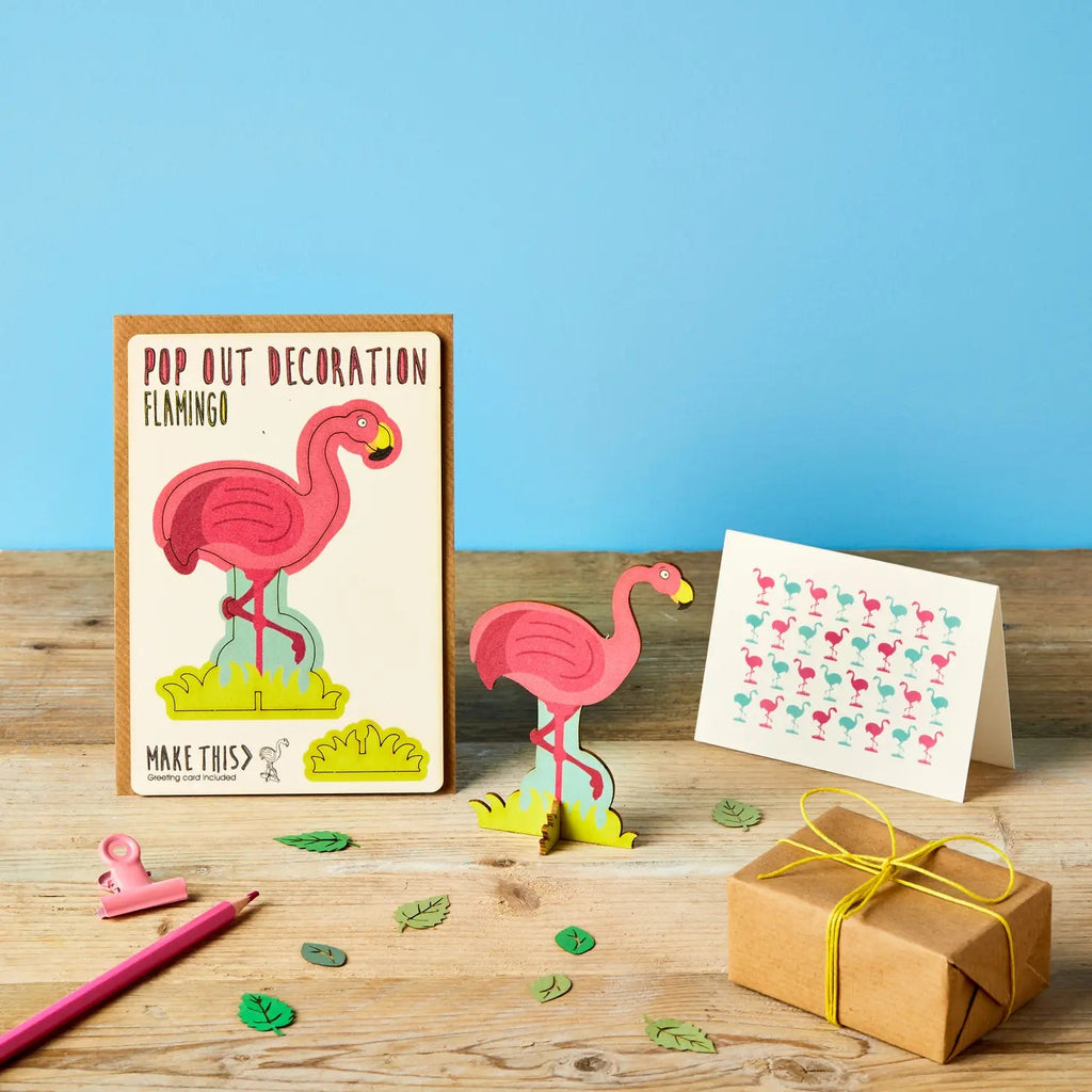 Flamingo Pop Out Kort - The Pop Out Card Co - glott.no