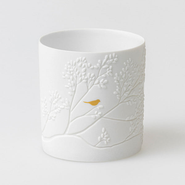 Golden bird in branch tealight holder - Räder - glott.no