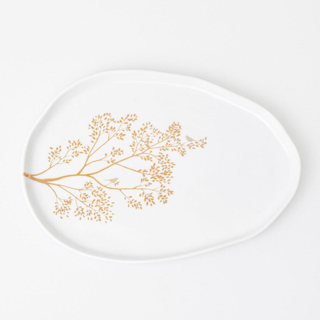 Golden tree plate - Räder - glott.no