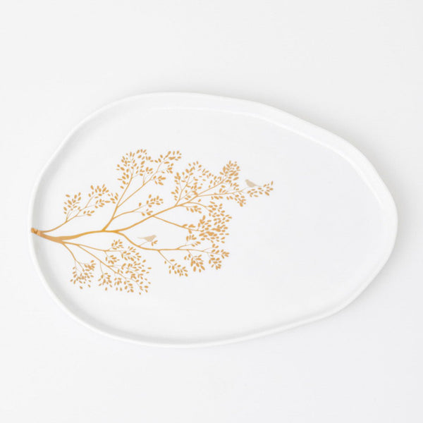 Golden tree plate - Räder - glott.no
